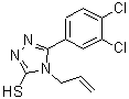 结构式 CAS# 725217-55-0, 4-烯丙基-5-(3,4-二氯苯基)-4H-1,2,4-三唑-3-硫醇