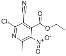 structure of CAS# 72701-63-4, 2-Chloro-3-Cyano-6-Methyl-5-Nitro-4-Pyridinecarboxylicacid Ethyl Ester;Ethyl 2-Chloro-3-Cyano-6-Methyl-5-Nitro-Pyridine-4-Carboxylate;2-Chloro-3-Cyano-6-Methyl-5-Nitro-4-Pyridinecarboxylic Acid Ethyl Ester;2-Chloro-3-Cyano-6-Methyl-5-Nitro-Isonicotinic Acid Ethyl Ester