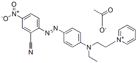 CAS 登录号：72829-23-3， 2-[4-(乙基-(2-吡啶-1-鎓-1-基乙基)氨基)苯基]偶氮-5-硝基苯甲腈乙酸盐
