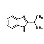 structure of CAS# 73042-50-9, 1-(1H-Benzimidazol-2-yl)ethanamine;1-(1 H -Benzoimidazol-2-yl)-ethylamine;1-(1H-1,3-benzodiazol-2-yl)ethan-1-amine;1-(1H-1,3-benzodiazol-2-yl)ethanamine