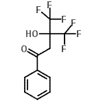 structure of CAS# 731-00-0, 4,4,4-Trifluoro-3-hydroxy-1-phenyl-3-(trifluoromethyl)-1-butanone;3-Hydroxy<wbr>-1-phenyl<wbr>-4,4,4-tr<wbr>ifluoro-3<wbr>-(trifluo<wbr>romethyl)<wbr>butan-1-o<wbr>ne;3-Hydroxy<wbr>-4,4,4-tr<wbr>ifluoro-3<wbr>-(trifluo<wbr>romethyl)<wbr>butyrophe<wbr>none, 2-(<wbr>2-Oxo-2-p<wbr>henylethy<wbr>l)-1,1,1,<wbr>3,3,3-hex<wbr>afluoropr<wbr>opan-2-ol;4,4,4-Trifluoro-3-hydroxy-3-(trifluoromethyl)butyrophenone