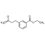 结构式 CAS# 731772-85-3, 乙基3-(3-氯-3-丁烯-1-基)苯甲酸酯
