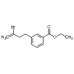 结构式 CAS# 731772-87-5, 乙基3-(3-溴-3-丁烯-1-基)苯甲酸酯