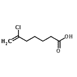 structure of CAS# 731773-28-7, 6-Chloro-6-heptenoic acid;6-chloro-6-heptenoic acid