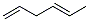 structure of CAS# 7319-00-8, (4E)-1,4-Hexadiene;Hexa-1,4-Diene;Inchi=1/C6h10/C1-3-5-6-4-2/H3-4,6H,1,5H2,2H3/B6-4;(E)-Ch2=Chch2ch=Chch3