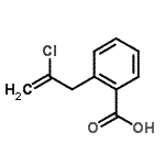 structure of CAS# 732248-80-5, 2-(2-Chloro-2-propen-1-yl)benzoic acid;2-(2-chloro-2-propenyl)benzoic acid;2-(2-CHLORO-ALLYL)-BENZOIC ACID