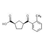 结构式 CAS# 732251-96-6, (1R,3S)-3-(2-甲基苯甲酰)环戊烷羧酸