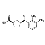 structure of CAS# 732252-91-4, (1R,3S)-3-(2,3-Dimethylbenzoyl)cyclopentanecarboxylic acid;cis-3-(2,3-dimethylbenzoyl)cyclopentane-1-carboxylic acid