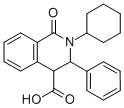 结构式 CAS# 73349-37-8, 2-环己基-1-氧代-3-苯基-1,2,3,4-四氢-4-异喹啉羧酸