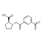 结构式 CAS# 733740-77-7, (1R,2S)-2-[2-(3-硝基苯基)-2-氧代乙基]环戊烷羧酸