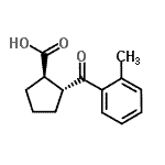结构式 CAS# 733740-79-9, (1R,2R)-2-(2-甲基苯甲酰)环戊烷羧酸