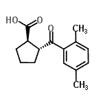 结构式 CAS# 733741-15-6, (1R,2R)-2-(2,5-二甲基苯甲酰)环戊烷羧酸
