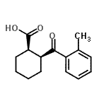 structure of CAS# 733742-59-1, (1R,2S)-2-(2-Methylbenzoyl)cyclohexanecarboxylic acid;cis-2-(2-Methylbenzoyl)cyclohexane-1-carboxylic acid