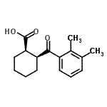 structure of CAS# 733742-67-1, (1R,2S)-2-(2,3-Dimethylbenzoyl)cyclohexanecarboxylic acid;cis-2-(2,3-dimethylbenzoyl)cyclohexane-1-carboxylic acid
