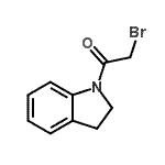 结构式 CAS# 73392-01-5, 2-溴-1-(2,3-二氢-1H-吲哚-1-基)乙酮