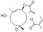 CAS#: 73522-63-1， (1aR-(1aR*,3S*,4Z,5aR*,8aR*,9R*(Z),10aR*))-1a,2,3,5a,7,8,8a,9,10,10a-Decahydro-3-Hydroxy-4,10a-Dimethyl-8-Methylene-7-Oxooxireno(5,6)Cyclodeca(1,2-b)Furan-9-Yl 2-Methyl-2-Butanoate
