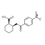 structure of CAS# 735274-68-7, (1R,2R)-2-[2-(4-Nitrophenyl)-2-oxoethyl]cyclohexanecarboxylic acid;cis-2-[2-<wbr>oxo-2-(4-<wbr>nitrophen<wbr>yl)ethyl]<wbr>cyclohexa<wbr>ne-1-carb<wbr>oxylic ac<wbr>id