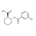 结构式 CAS# 735274-89-2, (1R,2S)-2-[2-(3-氯苯基)-2-氧代乙基]环己烷羧酸