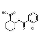 结构式 CAS# 735274-93-8, (1R,2S)-2-[2-(2-氯苯基)-2-氧代乙基]环己烷羧酸