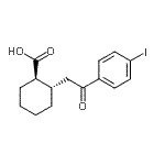 结构式 CAS# 735274-97-2, (1R,2S)-2-[2-(4-碘苯基)-2-氧代乙基]环己烷羧酸