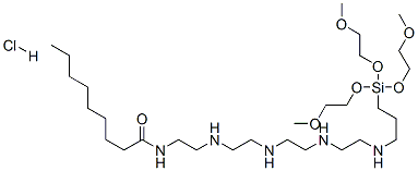 CAS 登录号：73545-23-0， N-[2-[2-[2-[2-[3-[三(2-甲氧基乙氧基)硅烷基]丙基氨基]乙基氨基]乙基氨基]乙基氨基]乙基]壬酰胺盐酸盐