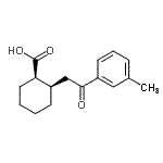 结构式 CAS# 736136-30-4, (1R,2R)-2-[2-(3-甲基苯基)-2-氧代乙基]环己烷羧酸