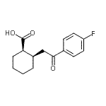 structure of CAS# 736136-43-9, (1R,2R)-2-[2-(4-Fluorophenyl)-2-oxoethyl]cyclohexanecarboxylic acid;cis-2-[2-<wbr>(4-fluoro<wbr>phenyl)-2<wbr>-oxoethyl<wbr>]cyclohex<wbr>ane-1-car<wbr>boxylic a<wbr>cid