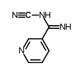 structure of CAS# 73631-23-9, N-Cyano-3-pyridinecarboximidamide;(2Z)-3-amino-3-(3-pyridyl)-2-azaprop-2-enenitrile;MFCD11553046;N'-Cyano-3-pyridinecarboximidamide