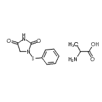 CAS 登录号：7390-20-7， 丙氨酸-1-(苯基硫基)-2,4-咪唑烷二酮(1:1)