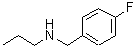 structure of CAS# 741698-80-6, N-(4-Fluorobenzyl)-1-propanamine;(4-fluorobenzyl)propylamine;[(4-fluorophenyl)methyl](propyl)amine;MFCD04489393