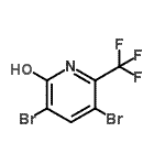 结构式 CAS# 741737-00-8, 3,5-二溴-6-(三氟甲基)-2-吡啶醇