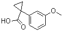 结构式 CAS# 74205-29-1, 1-(3-甲氧基苯基)环丙烷羧酸