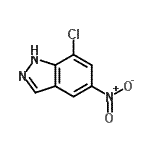 structure of CAS# 74209-22-6, 7-Chloro-5-nitro-1H-indazole;7-chloro-5-nitro-1H-indazole;MFCD03617607;ZINC01395211