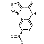 CAS#: 742097-75-2， N-(5-Nitro-2-pyridinyl)-1,2,3-thiadiazole-4-carboxamide