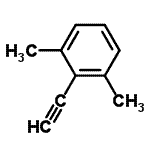 structure of CAS# 74331-74-1, 2-Ethynyl-1,3-dimethylbenzene;2,6-Dimethylphenylacetylene;2-ethynyl-1,3-dimethyl-benzene