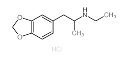 结构式 CAS# 74341-78-9, 1-(1,3-苯并二氧戊环-5-基)-N-乙基丙-2-胺盐酸盐
