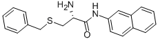structure of CAS# 7436-63-7, (R)-2-Amino-N-2-Naphthalenyl-3-[(Phenylmethyl)Thio]-Propanamide