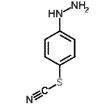 structure of CAS# 74411-22-6, 4-Hydrazinophenyl thiocyanate;MFCD00035459;NSC164904