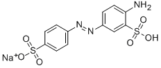 结构式 CAS# 74543-21-8, 4-氨基偶氮苯-3,4'-二磺酸单钠盐