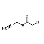 structure of CAS# 7458-03-9, 2-Chloro-N-(2-propyn-1-yl)acetamide;########;09/03/7458;2ChloroN(2propynyl)acetamide