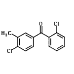 structure of CAS# 74617-45-1, (4-Chloro-3-methylphenyl)(2-chlorophenyl)methanone;2,4'-Dichloro-3'-methylbenzophenone