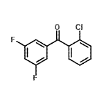 structure of CAS# 746651-97-8, (2-Chlorophenyl)(3,5-difluorophenyl)methanone;2-Chloro-3',5'-difluorobenzophenone