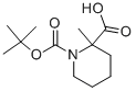 structure of CAS# 746658-74-2, 1-Boc-2-Methylpipecolinic Acid;1,2-Piperidinedicarboxylic Acid, 2-Methyl-, 1-(1,1-Dimethylethyl) Ester;1-(Tert-Butoxycarbonyl)-2-Methylpiperidine-2-Carboxylic Acid;1-BOC-2-METHYLPIPECOLINIC ACID