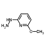 structure of CAS# 74677-60-4, 2-Hydrazino-6-methoxypyridine;(6-Methoxypyridin-2-yl)hydrazine;(6-Methox<wbr>ypyridin-<wbr>2-yl)hydr<wbr>azine; 6-<wbr>Hydrazino<wbr>pyridin-2<wbr>-yl methy<wbr>l ether;1-(6-METHOXYPYRIDIN-2-YL)HYDRAZINE