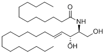 structure of CAS# 74713-60-3, N-Lauroyl-D-Erythro-Sphingosine;N-[(E,1S,2R)-2-Hydroxy-1-(Hydroxymethyl)Heptadec-3-Enyl]Dodecanamide;N-[(E,1S,2R)-2-Hydroxy-1-Methylol-Heptadec-3-Enyl]Lauramide;Laurylsphingosine
