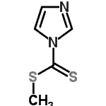 structure of CAS# 74734-11-5, Methyl 1H-imidazole-1-carbodithioate;1- IMIDAZOLE;1-(Methyldithiocarbonyl)imidazole;1-(methylsulfanyl)carbothioyl-1H-imidazole