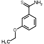 structure of CAS# 747411-11-6, 3-Ethoxybenzenecarbothioamide;3-Ethoxybenzene-1-carbothioamide;MFCD05270860;ZINC02641096