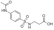 结构式 CAS# 7478-88-8, 3-[(4-乙酰氨基苯基)磺酰基氨基]丙酸