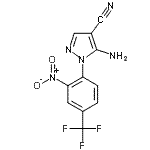 结构式 CAS# 74990-43-5, 5-氨基-1-[2-硝基-4-(三氟甲基)苯基]-1H-吡唑-4-甲腈