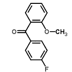 structure of CAS# 750633-46-6, (4-Fluorophenyl)(2-methoxyphenyl)methanone;4-Fluoro-2'-methoxybenzophenone